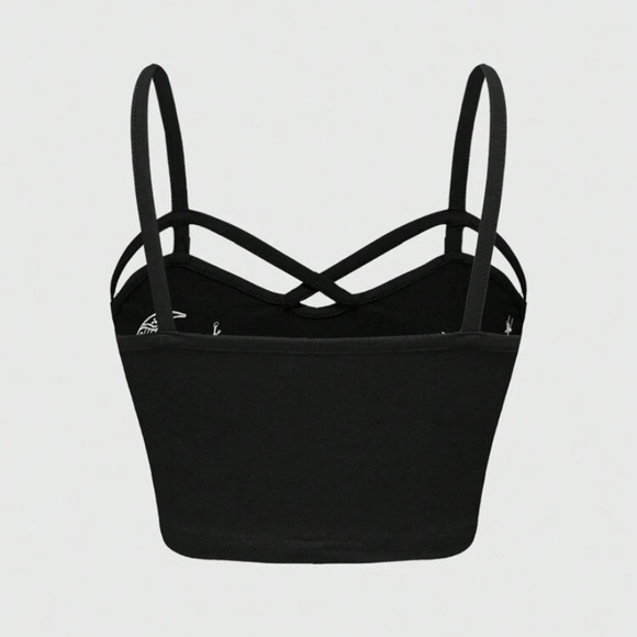 Plus Size Black Goth Galaxy Women's Tank Top And Elastic Waist Midi Skirt Set - Picture 3 of 9